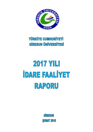 2017 Yılı İdare Faaliyet Raporu kapağı