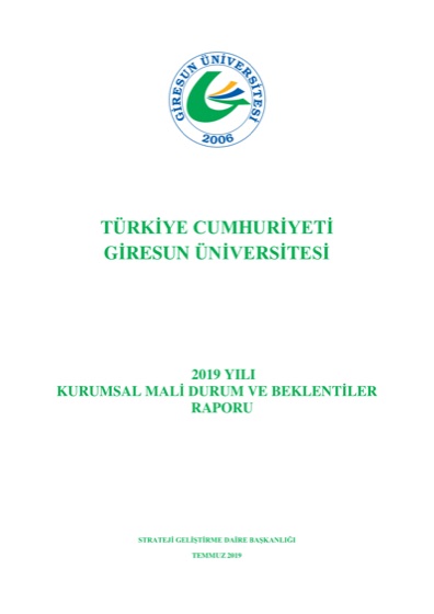 2019 Yılı Kurumsal Mali Durum ve Beklentiler Raporu kapağı