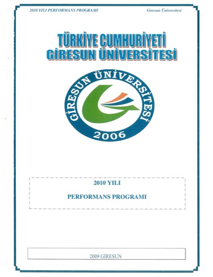 2010 Performance Program cover