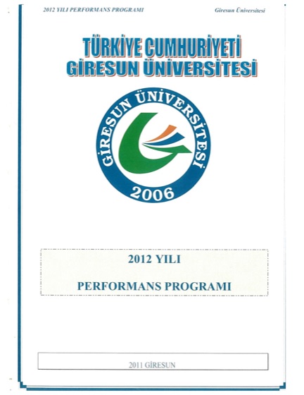 2012 Performance Program cover