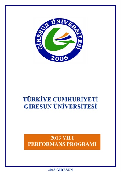 2013 Performance Program cover