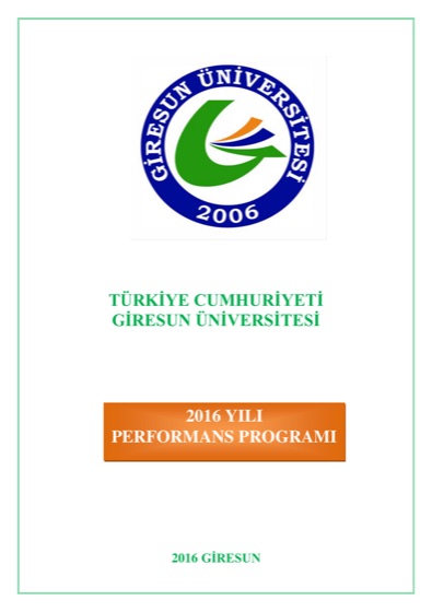 2016 Performance Program cover
